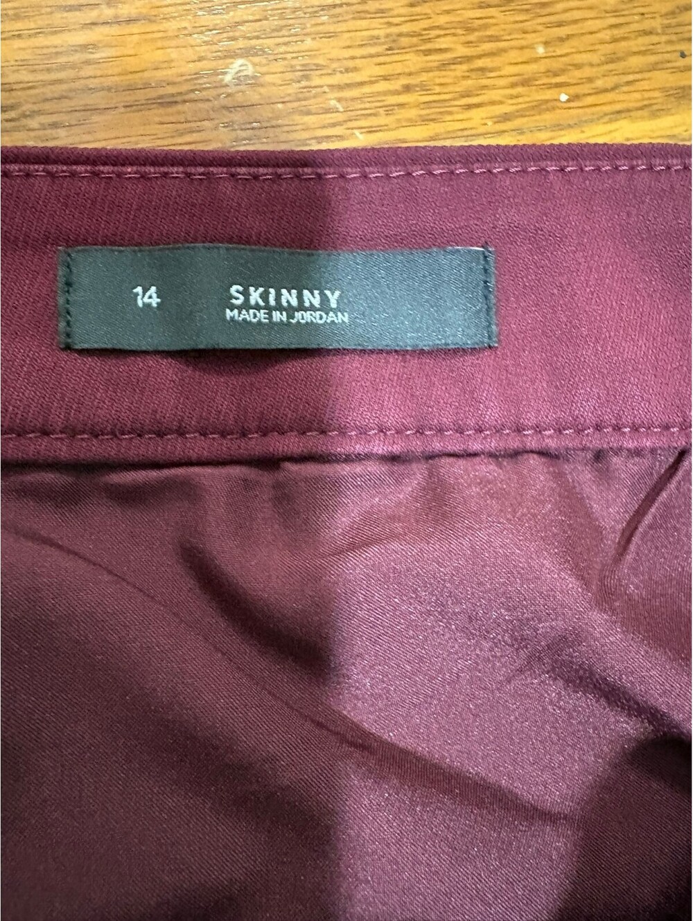 Loft Skinny Pant Burgundy 14 - Picture 8 of 8